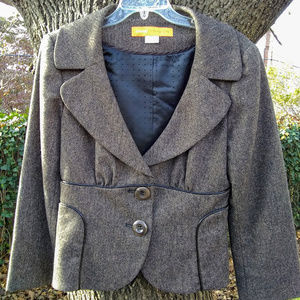 Cynthia Steffe Brown/Black Cropped Blazer